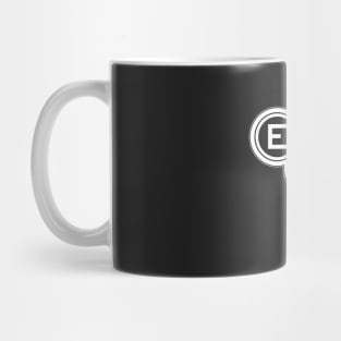 ERA (English Racing Automobiles) emblem (1933-1954) - white print - small emblem version Mug